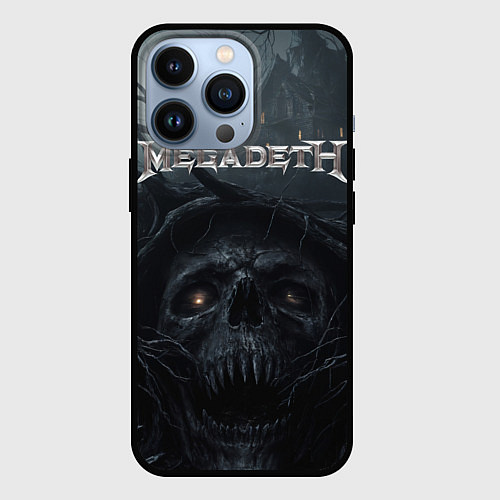 Чехол iPhone 13 Pro Megadeth череп под деревом / 3D-Черный – фото 1