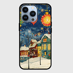 Чехол для iPhone 13 Pro Новый год на улице, цвет: 3D-черный