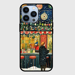 Чехол для iPhone 13 Pro Уличное новогоднее настроение, цвет: 3D-черный