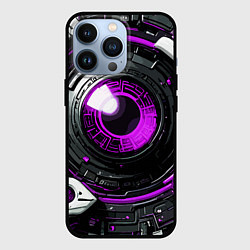 Чехол для iPhone 13 Pro Фиолетовая сфера киберпанк, цвет: 3D-черный