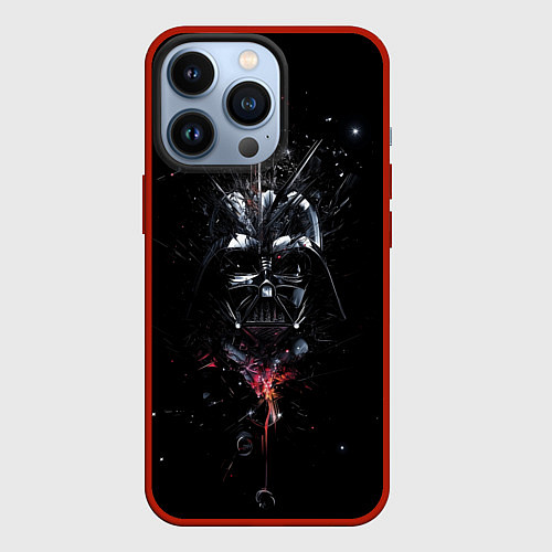 Чехол iPhone 13 Pro Дарт Вейдер - Звездные войны / 3D-Красный – фото 1