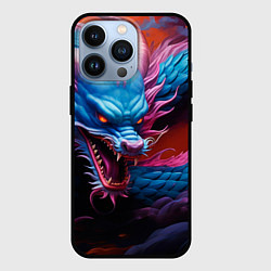 Чехол для iPhone 13 Pro Рогатый дракон, цвет: 3D-черный
