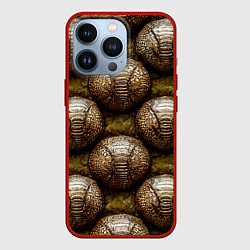 Чехол для iPhone 13 Pro Броненосцы, цвет: 3D-красный