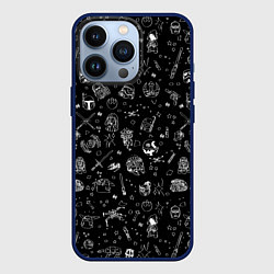Чехол для iPhone 13 Pro Звездные войны паттерн, цвет: 3D-тёмно-синий