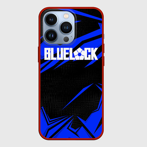 Чехол iPhone 13 Pro Блюлок - синяя абстракция / 3D-Красный – фото 1