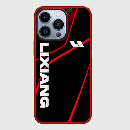 Чехол iPhone 13 Pro Lixiang - red line / 3D-Красный – фото 1