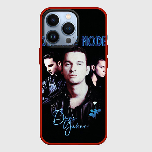 Чехол iPhone 13 Pro Dave Gahan of Depeche Mode / 3D-Красный – фото 1