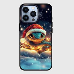 Чехол для iPhone 13 Pro Новогодняя змейка в гирляндах, цвет: 3D-черный