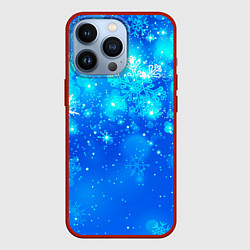 Чехол для iPhone 13 Pro Морозное свечение, цвет: 3D-красный