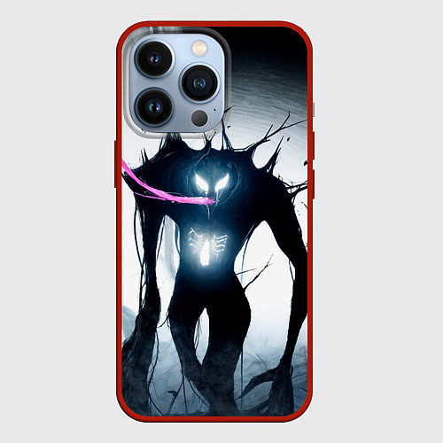 Чехол iPhone 13 Pro Venom in the forest / 3D-Красный – фото 1