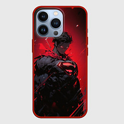 Чехол для iPhone 13 Pro Злой Супермен, цвет: 3D-красный