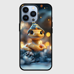 Чехол для iPhone 13 Pro Змейка в желтых огоньках, цвет: 3D-черный