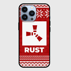 Чехол для iPhone 13 Pro Новогодний Rust, цвет: 3D-черный