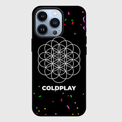 Чехол для iPhone 13 Pro Coldplay конфети, цвет: 3D-черный