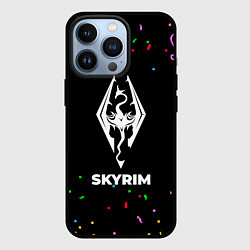 Чехол для iPhone 13 Pro Skyrim конфети, цвет: 3D-черный