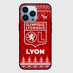 Чехол для iPhone 13 Pro Новогодний Lyon с оленями, цвет: 3D-черный
