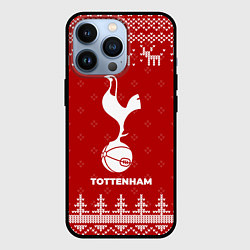 Чехол для iPhone 13 Pro Новогодний Tottenham с оленями, цвет: 3D-черный