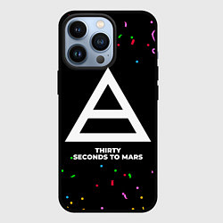 Чехол для iPhone 13 Pro Thirty Seconds to Mars конфети, цвет: 3D-черный