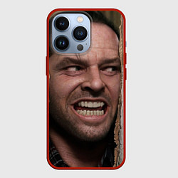 Чехол для iPhone 13 Pro The shining - heres johnny, цвет: 3D-красный