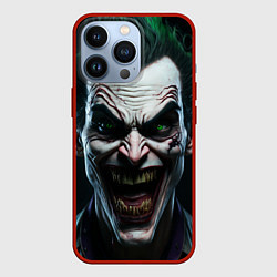 Чехол для iPhone 13 Pro Джокер - лицо, цвет: 3D-красный