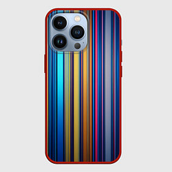Чехол для iPhone 13 Pro Яркие вертикальные линии, цвет: 3D-красный