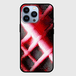 Чехол для iPhone 13 Pro Красная сеть на чёрном фоне, цвет: 3D-черный