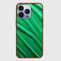 Чехол для iPhone 13 Pro Зелёный пластик, цвет: 3D-красный