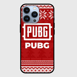 Чехол для iPhone 13 Pro Новогодний PUBG, цвет: 3D-черный