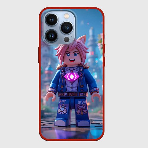 Чехол iPhone 13 Pro Roblox pink hair / 3D-Красный – фото 1