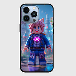 Чехол для iPhone 13 Pro Roblox pink hair, цвет: 3D-черный