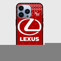 Чехол для iPhone 13 Pro Новогодний Lexus с оленями, цвет: 3D-черный