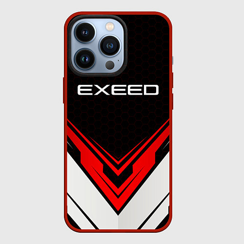 Чехол iPhone 13 Pro Exeed - красный симметричный / 3D-Красный – фото 1