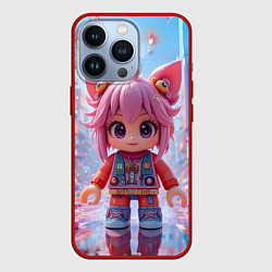 Чехол для iPhone 13 Pro Роблокс хорошенький человечек, цвет: 3D-красный