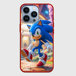Чехол для iPhone 13 Pro Sonic фантастический мир, цвет: 3D-красный