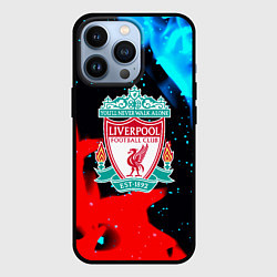 Чехол для iPhone 13 Pro Liverpool fire steel, цвет: 3D-черный
