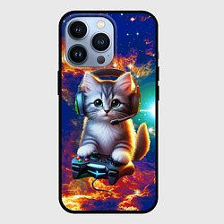 Чехол для iPhone 13 Pro Удивительный мир котёнка игромана, цвет: 3D-черный