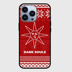 Чехол для iPhone 13 Pro Новогодний Dark Souls, цвет: 3D-черный