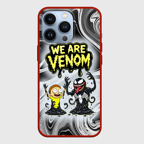 Чехол iPhone 13 Pro We are Venom - Morty / 3D-Красный – фото 1