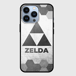 Чехол для iPhone 13 Pro Zelda - white gradient, цвет: 3D-черный