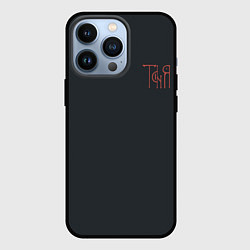 Чехол для iPhone 13 Pro Татьяна - красная вязью надпись, цвет: 3D-черный