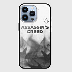 Чехол для iPhone 13 Pro Assassins Creed - white gradient посередине, цвет: 3D-черный