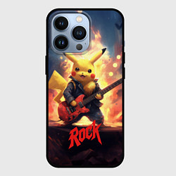Чехол для iPhone 13 Pro Пикачу рок, цвет: 3D-черный