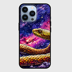 Чехол для iPhone 13 Pro Змея в космосе, цвет: 3D-черный