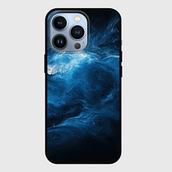 Чехол для iPhone 13 Pro Синяя текстура в стиле неба, цвет: 3D-черный