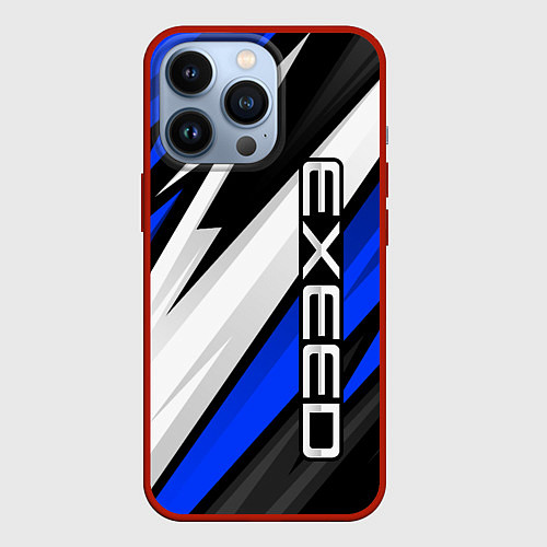 Чехол iPhone 13 Pro Exeed - blue sport / 3D-Красный – фото 1