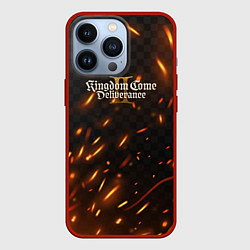 Чехол для iPhone 13 Pro Kingdom Come Deliverance 2 искры огня, цвет: 3D-красный