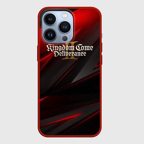 Чехол iPhone 13 Pro Kingdom Come Deliverance 2 red black / 3D-Красный – фото 1