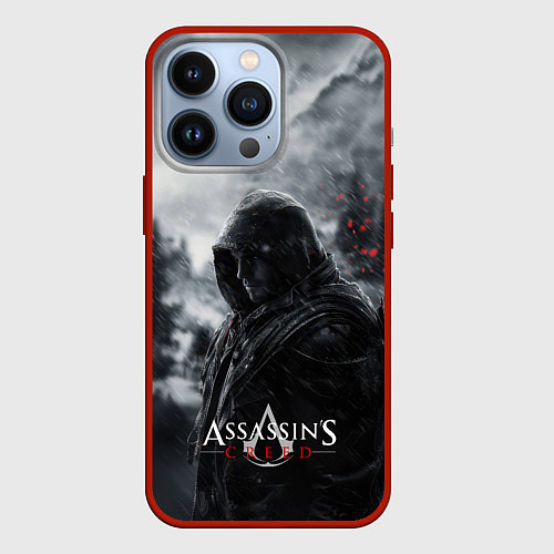 Чехол iPhone 13 Pro Assassins Creed охотник в горах / 3D-Красный – фото 1