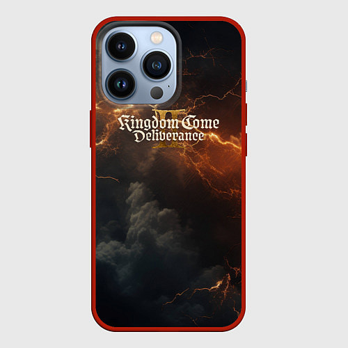 Чехол iPhone 13 Pro Kingdom Come Deliverance 2 dark sky / 3D-Красный – фото 1