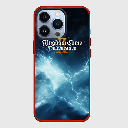 Чехол iPhone 13 Pro Kingdom Come Deliverance 2 logo sky / 3D-Красный – фото 1